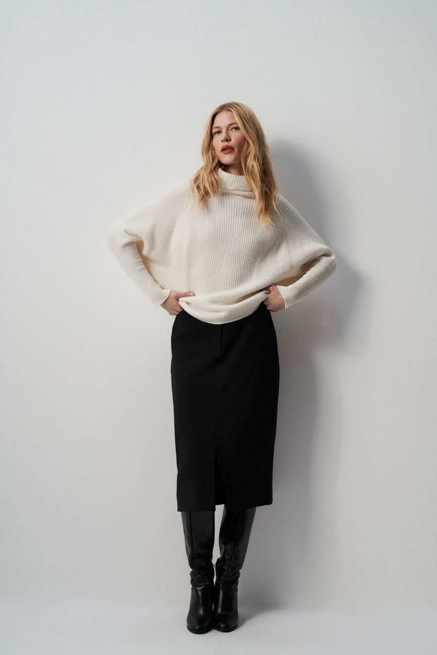 Pull mwarren Made in Italy ivoire femme