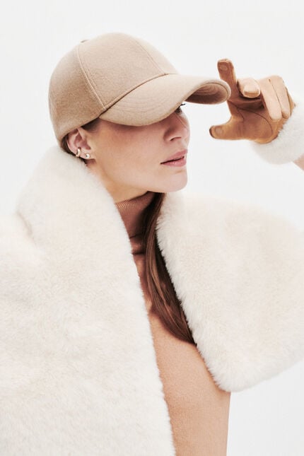 Gorra Boston camel mujer