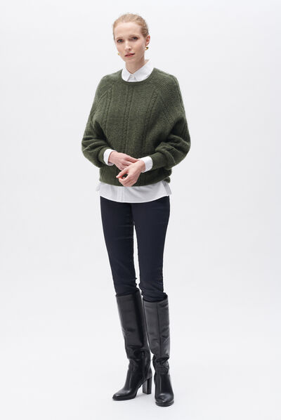 Pull myrtille vert clair femme