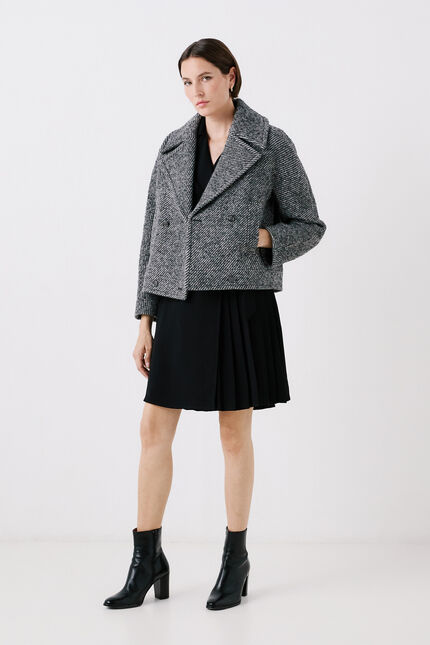 Manteau grisby gris femme