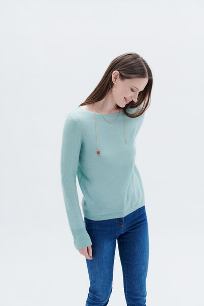Pull mzoan vert clair femme