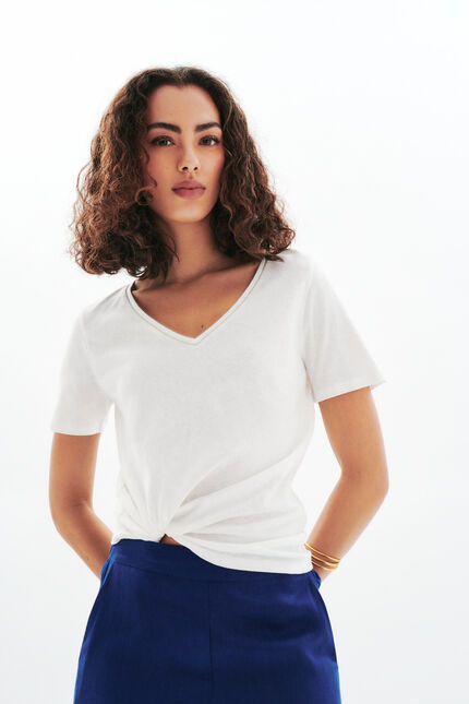 T-shirt Tpepe ecru femme