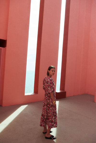 Robe tania rose femme