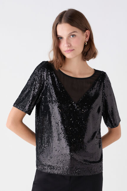 Blouse cjoy noir femme