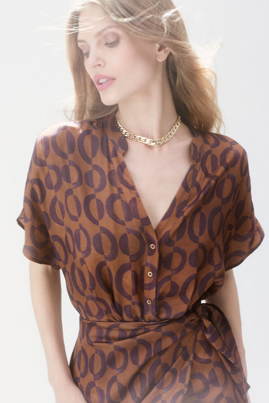 Robe Rash camel femme