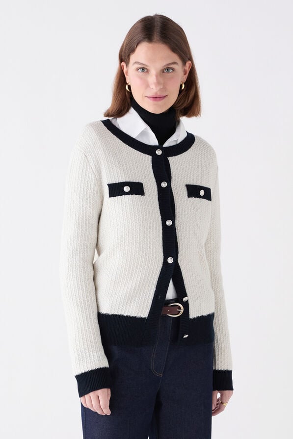 mleonie gilet ecru vrouw Mleonie gilet ecru vrouw