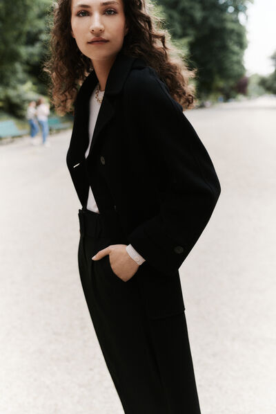 manteau quentin noir femme