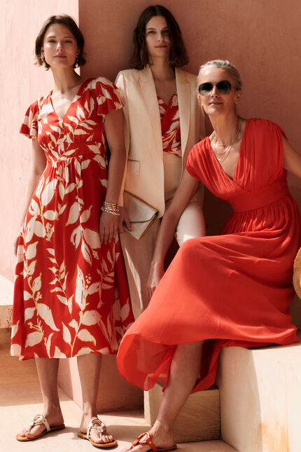 Robe johanna orange femme