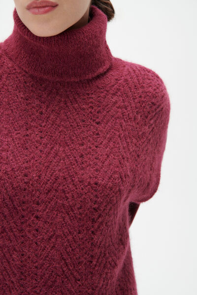 Pull mfiona bordeaux femme
