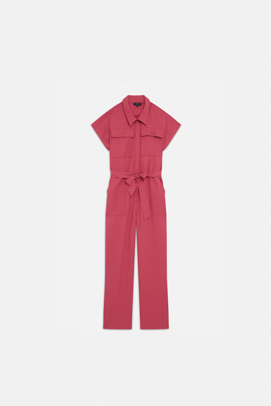 Carmen jumpsuit dark red woman