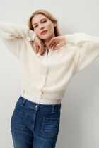 Mlamar Made in Italy vest ecru woman