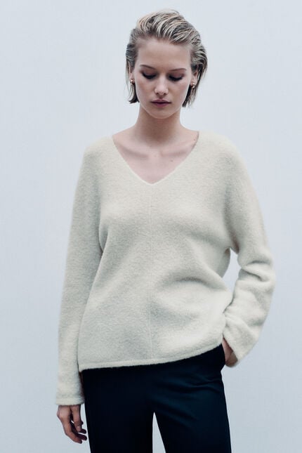 Pull Mterry made in Italy ivoire femme