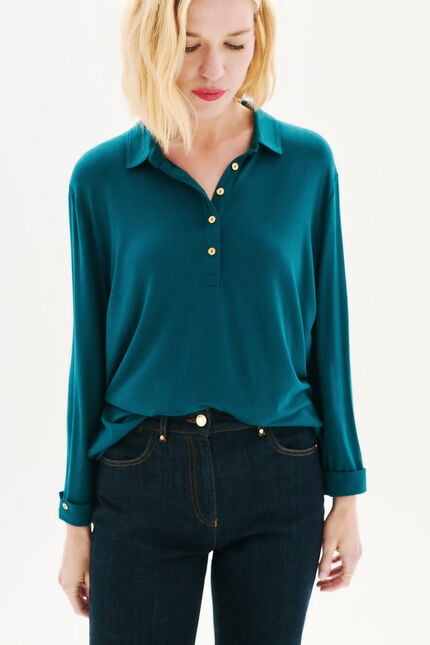 T-shirt tnina bleu canard femme