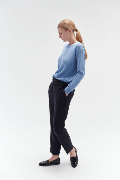 Pantaloni daniel stile jogging blu navy donna