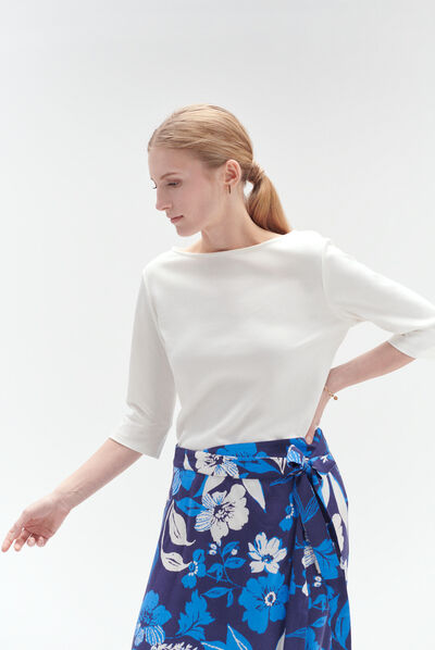 t-shirt olympe avorio donna