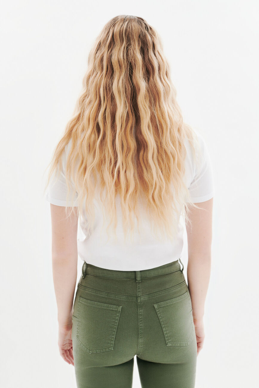 Pcomolong trousers khaki green woman