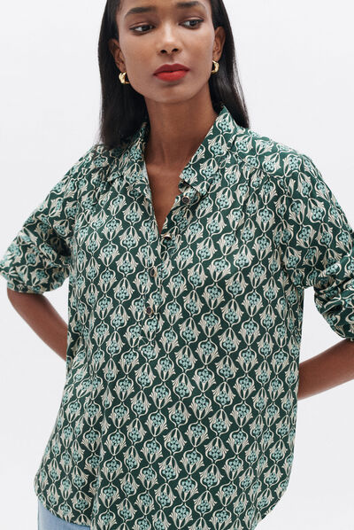Blouse dakota vert fonce femme
