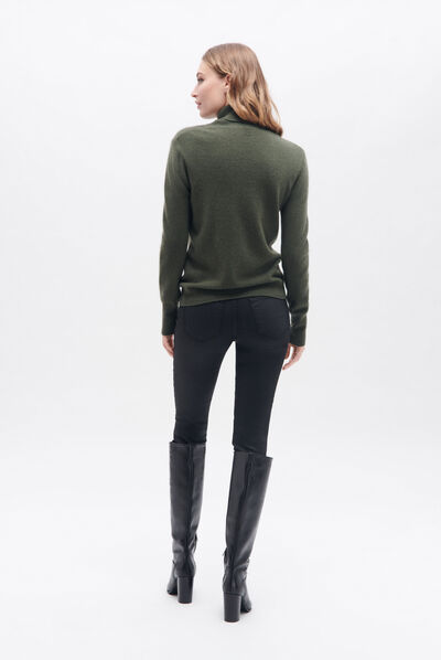 pull dylan b 100% cachemire vert clair femme