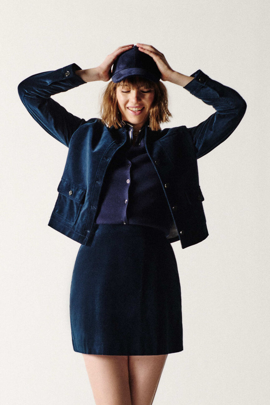 Gonna Janette blu navy donna
