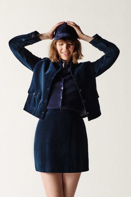 Gonna Janette blu navy donna