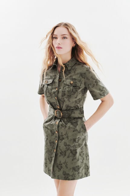 Robe Rsonia vert kaki femme