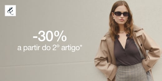 -30 % a partir de 2 artigos em toda a coleção Caroll