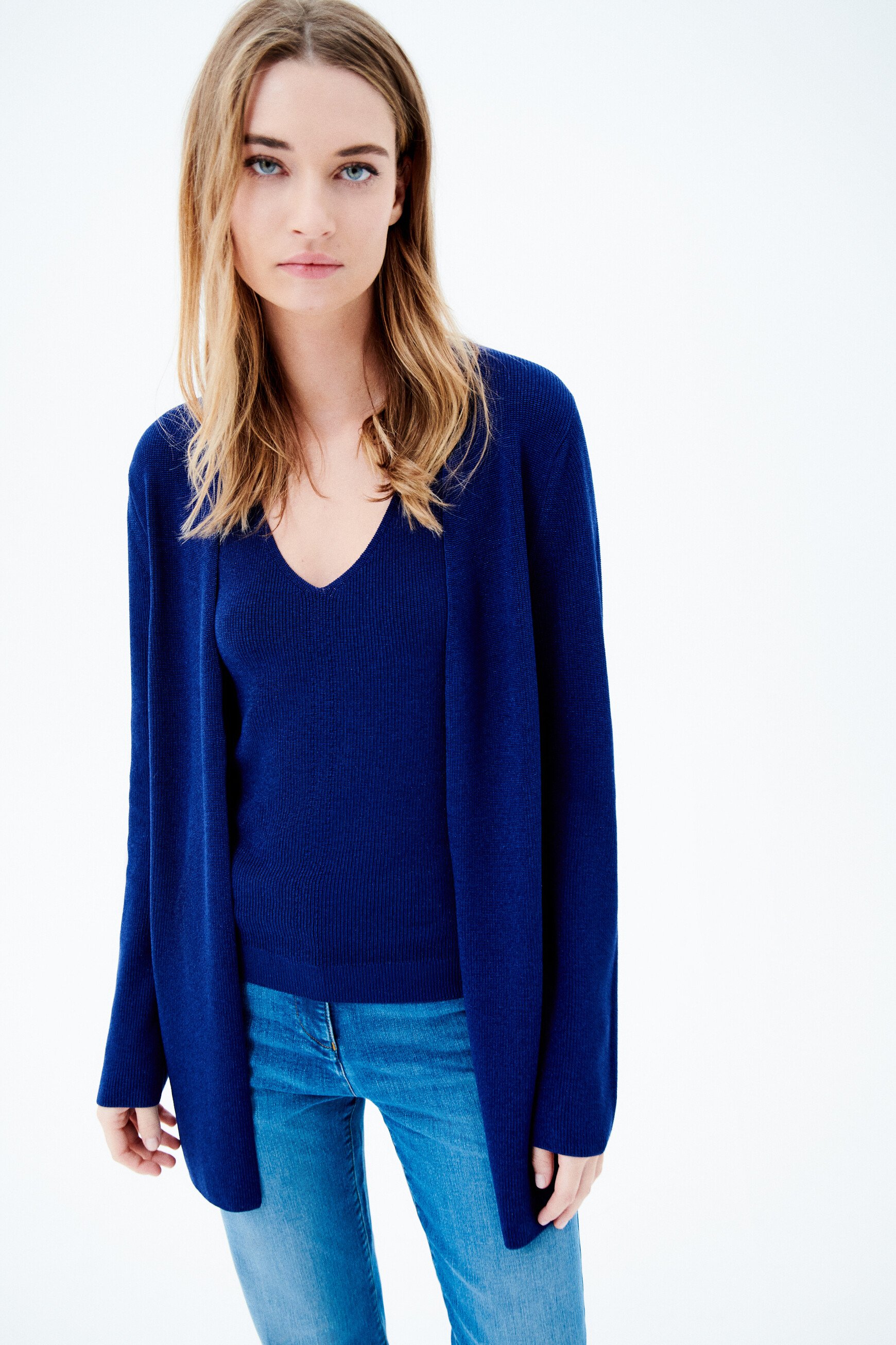 Minorque sweater navy blue woman