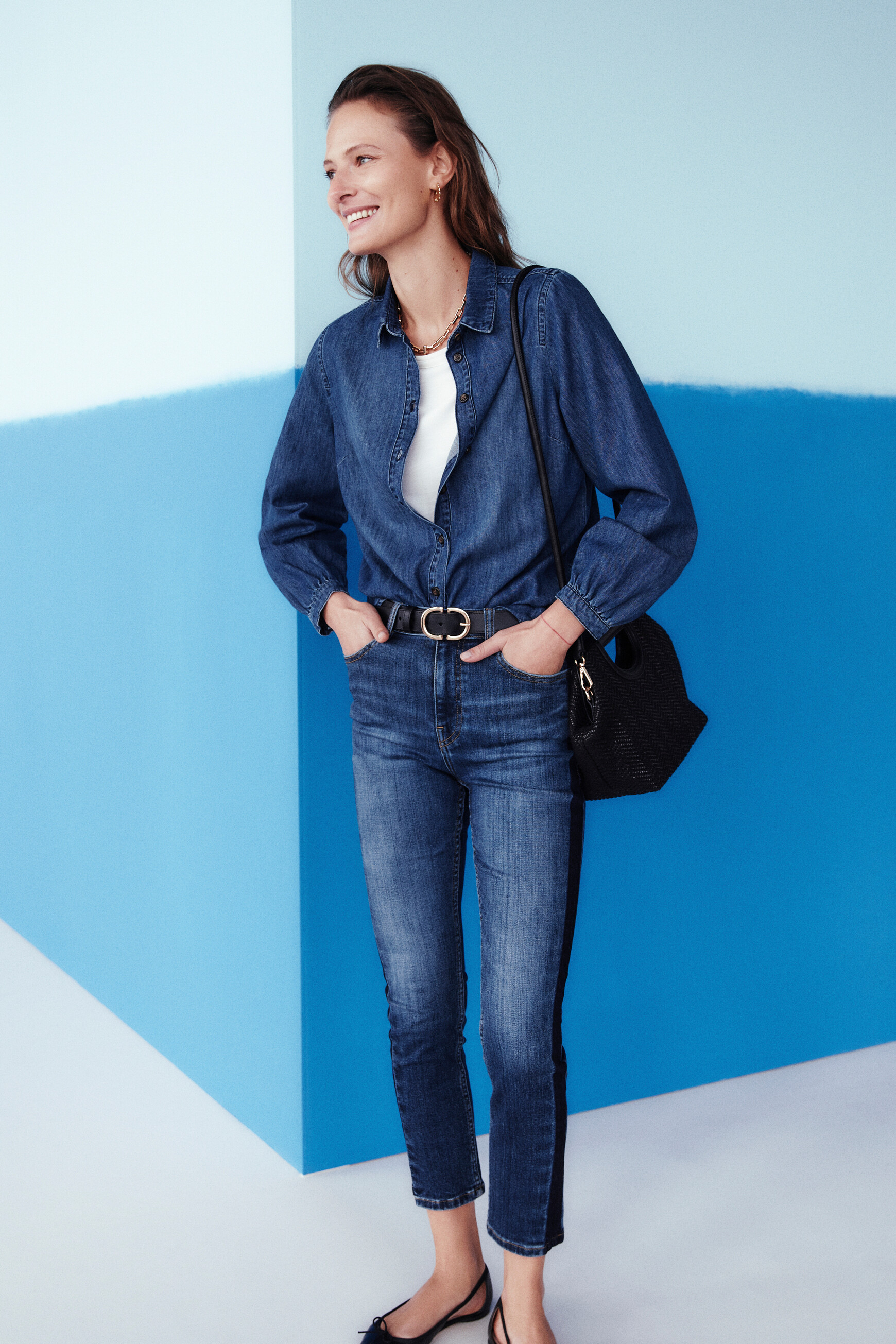 chemisier melanie denim double stone femme chemisier melanie denim double stone femme