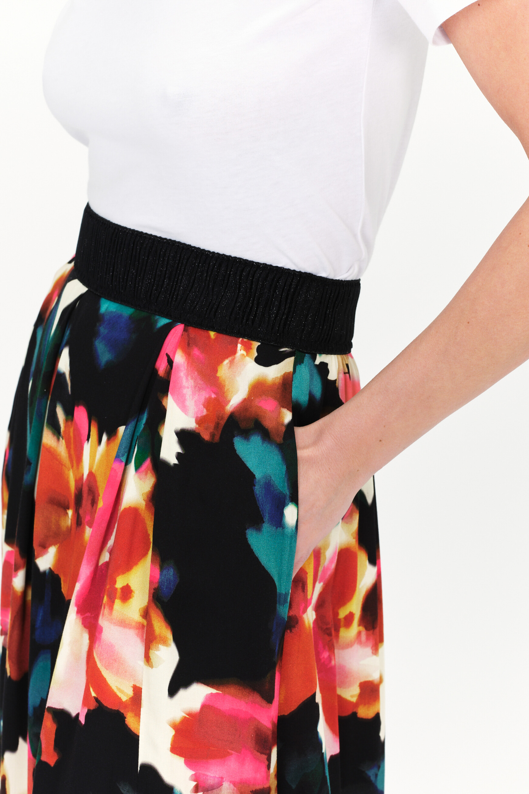 Jupe juby rose fushia femme