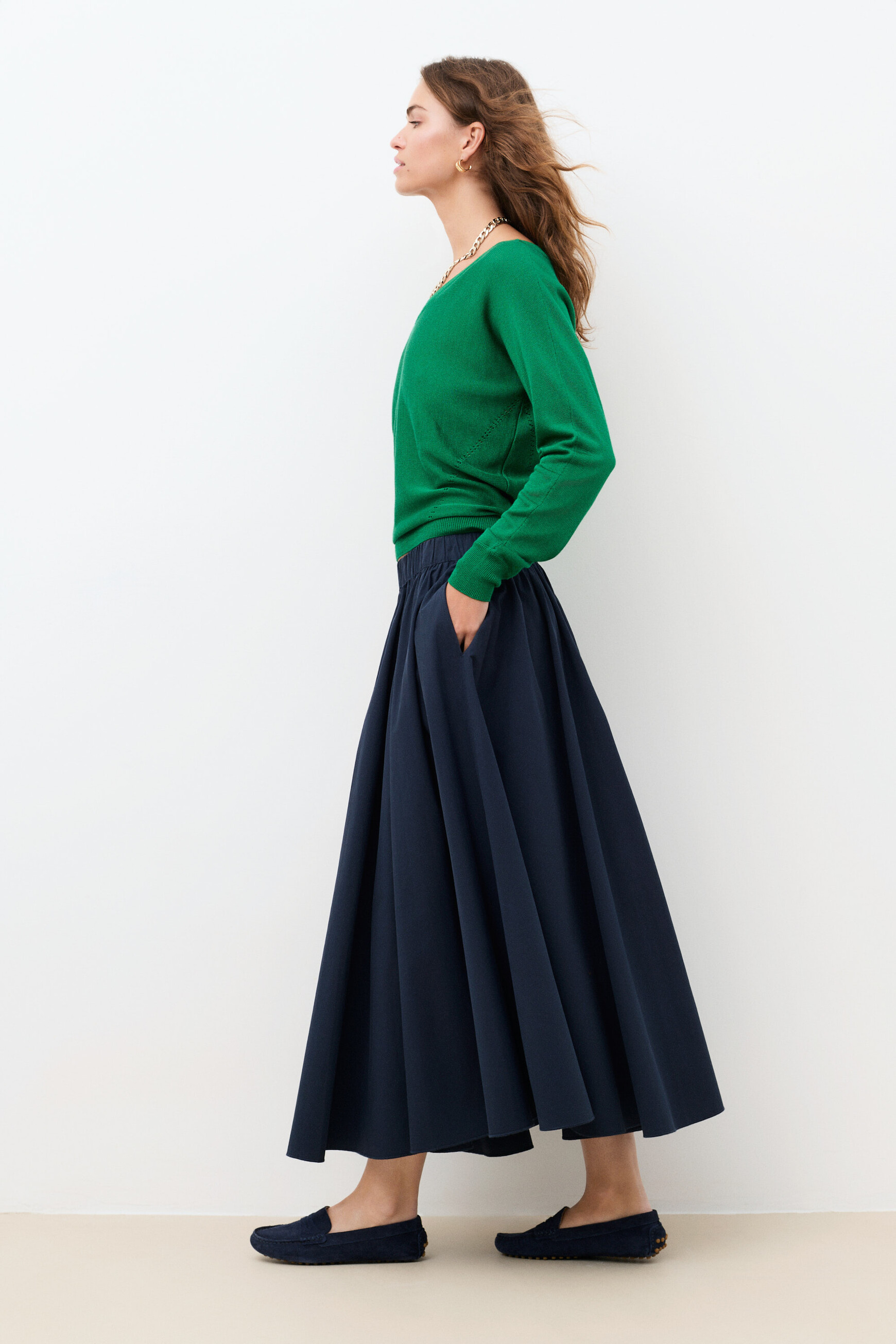 Skirt Jemilly navy blue woman