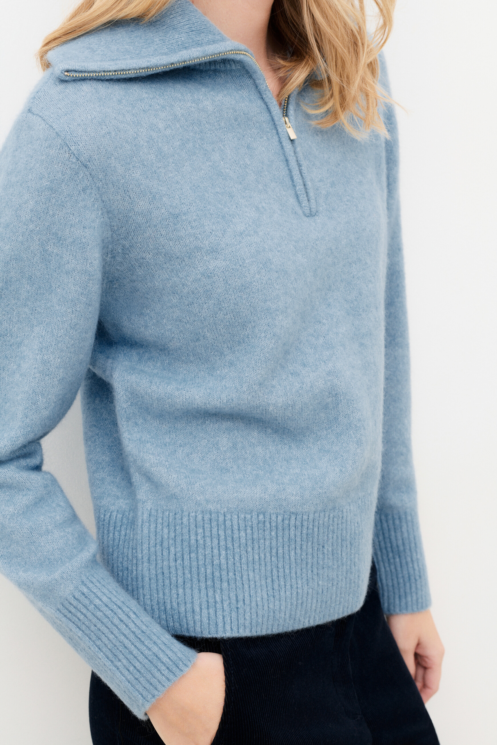 Mitchell sweater blue-grey woman