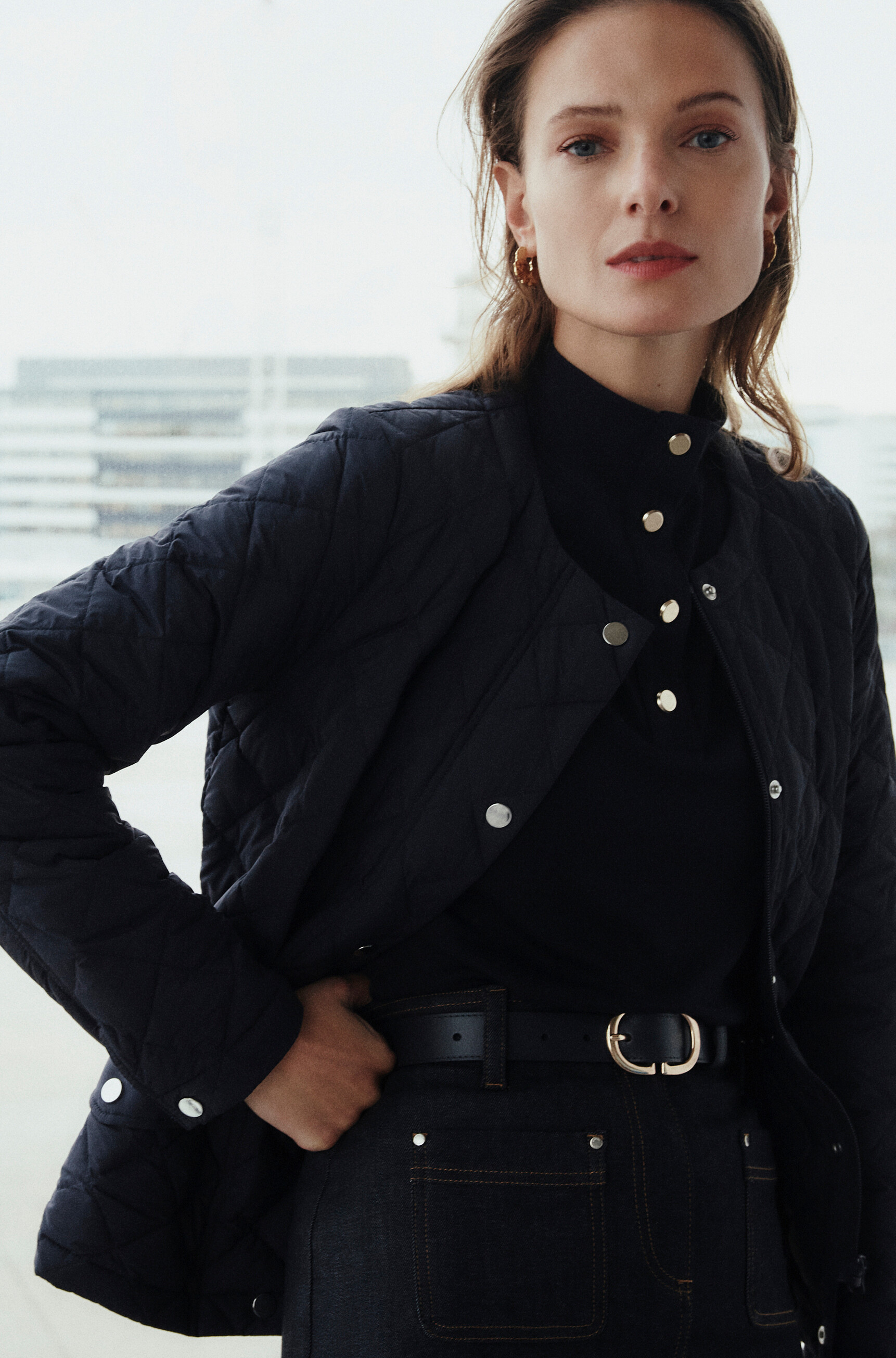 manteau vedra bleu marine femme
