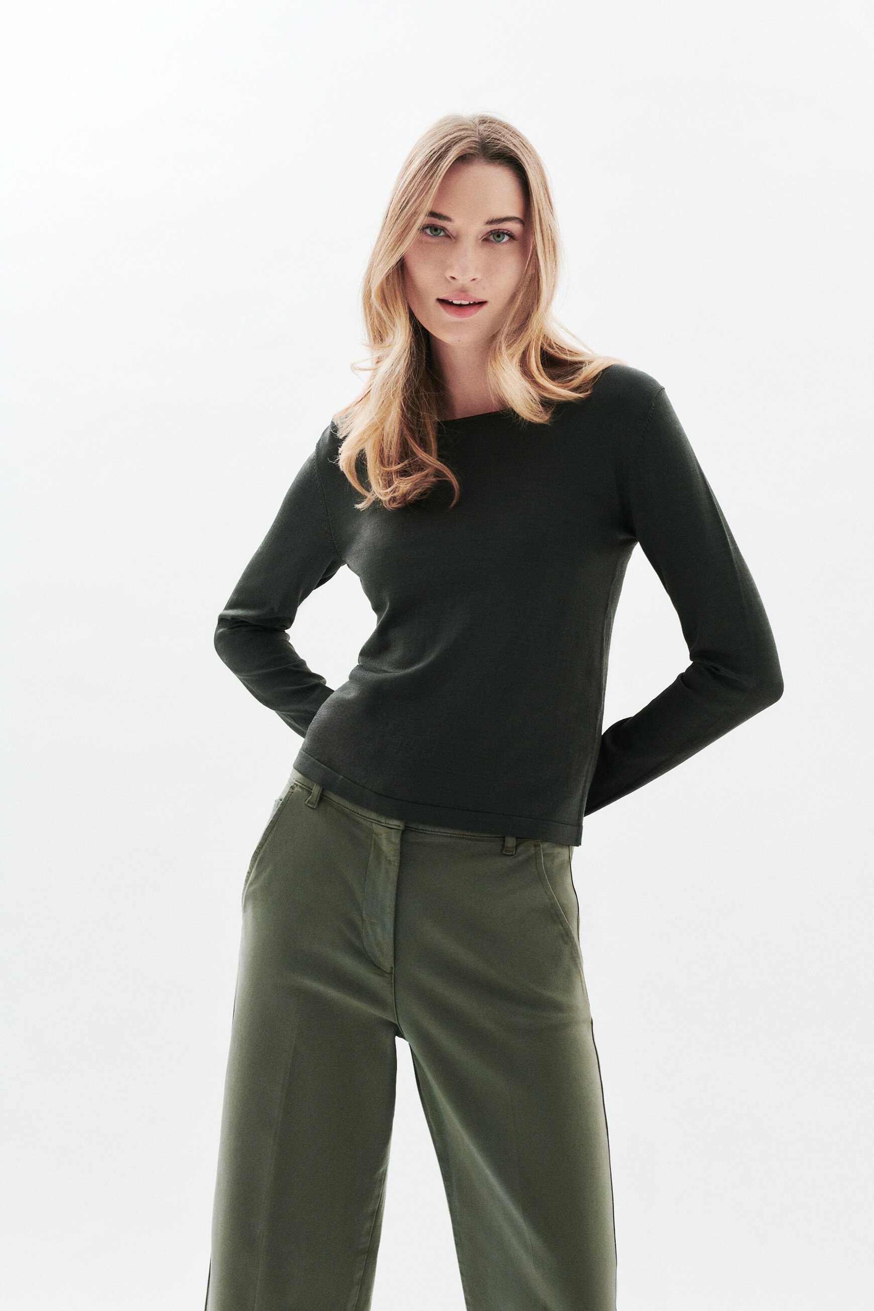 Mwim sweater khaki green woman