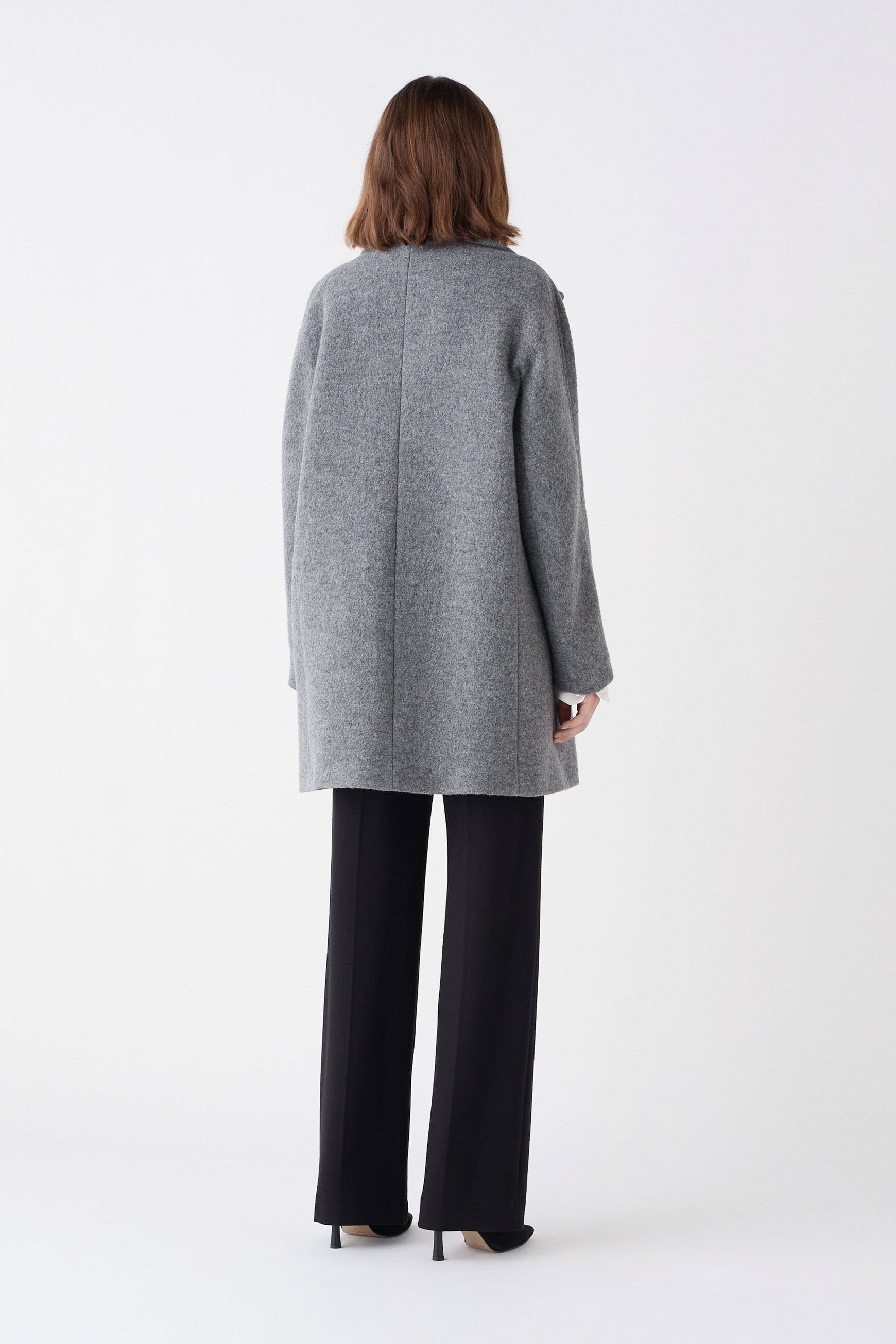 manteau gerome 100 laine gris clair femme Manteau Gerome 100% laine gris clair femme