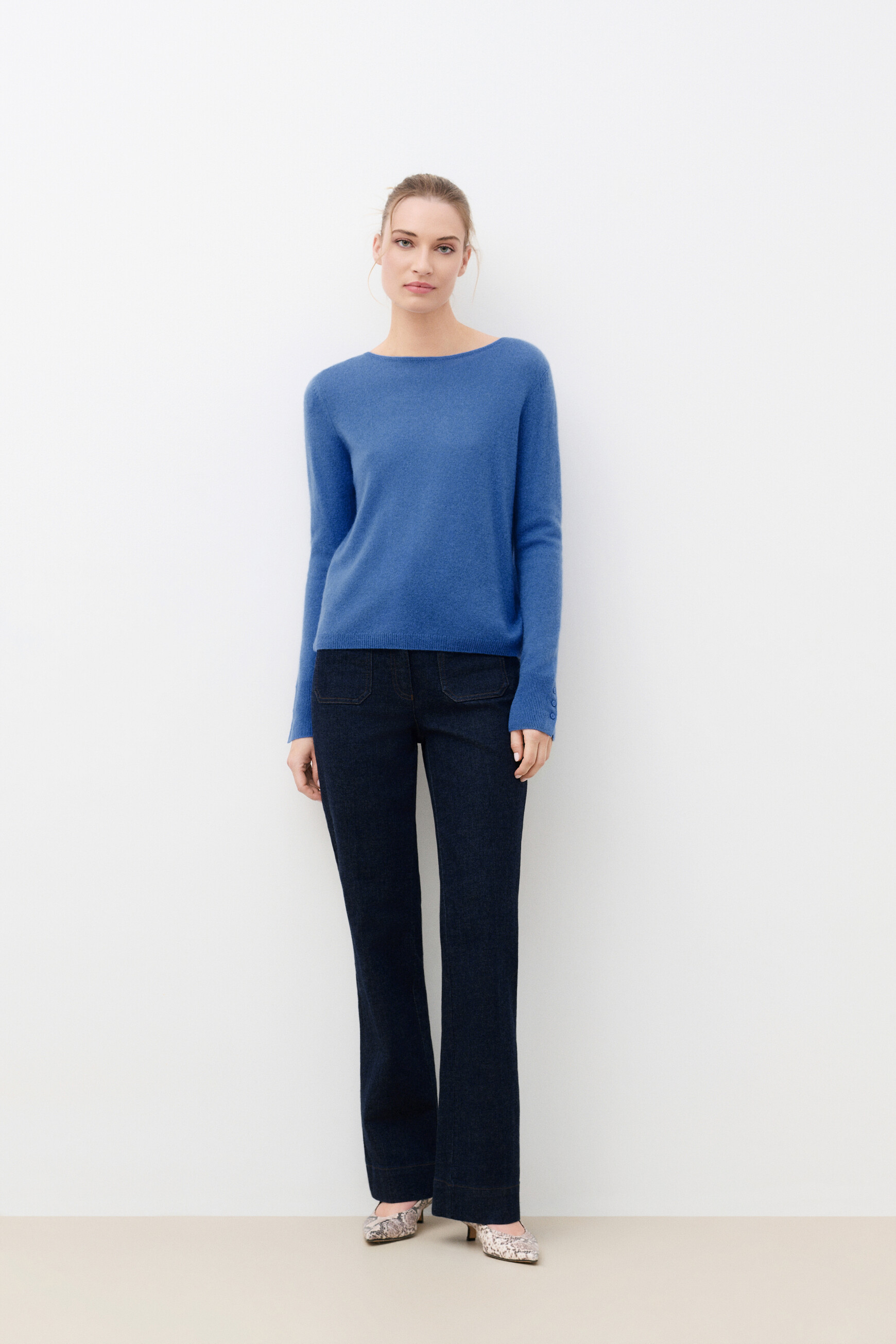 Mzoan 100% cashmere sweater dark blue woman