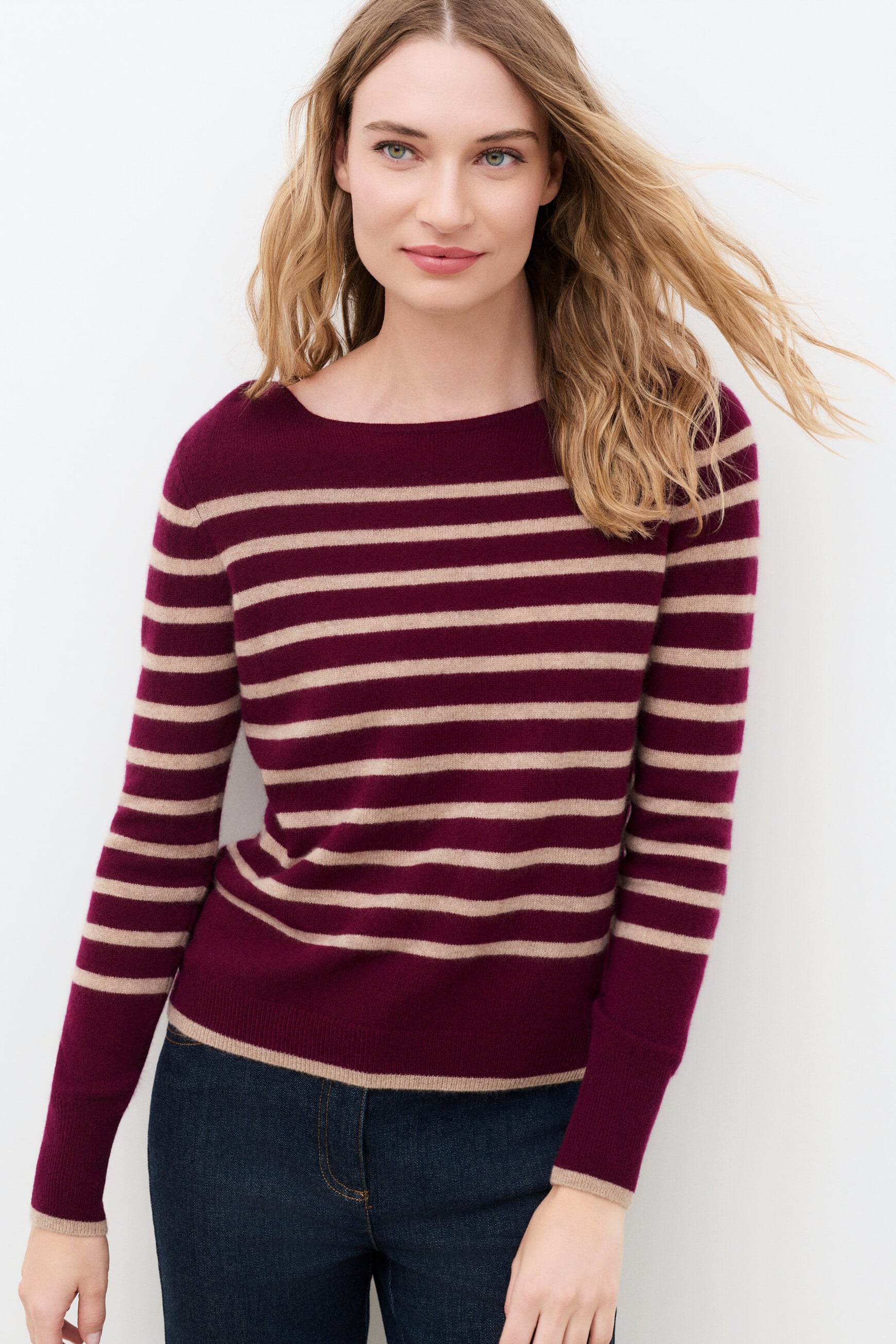Mzoely 100% cashmere sweater burgundy woman
