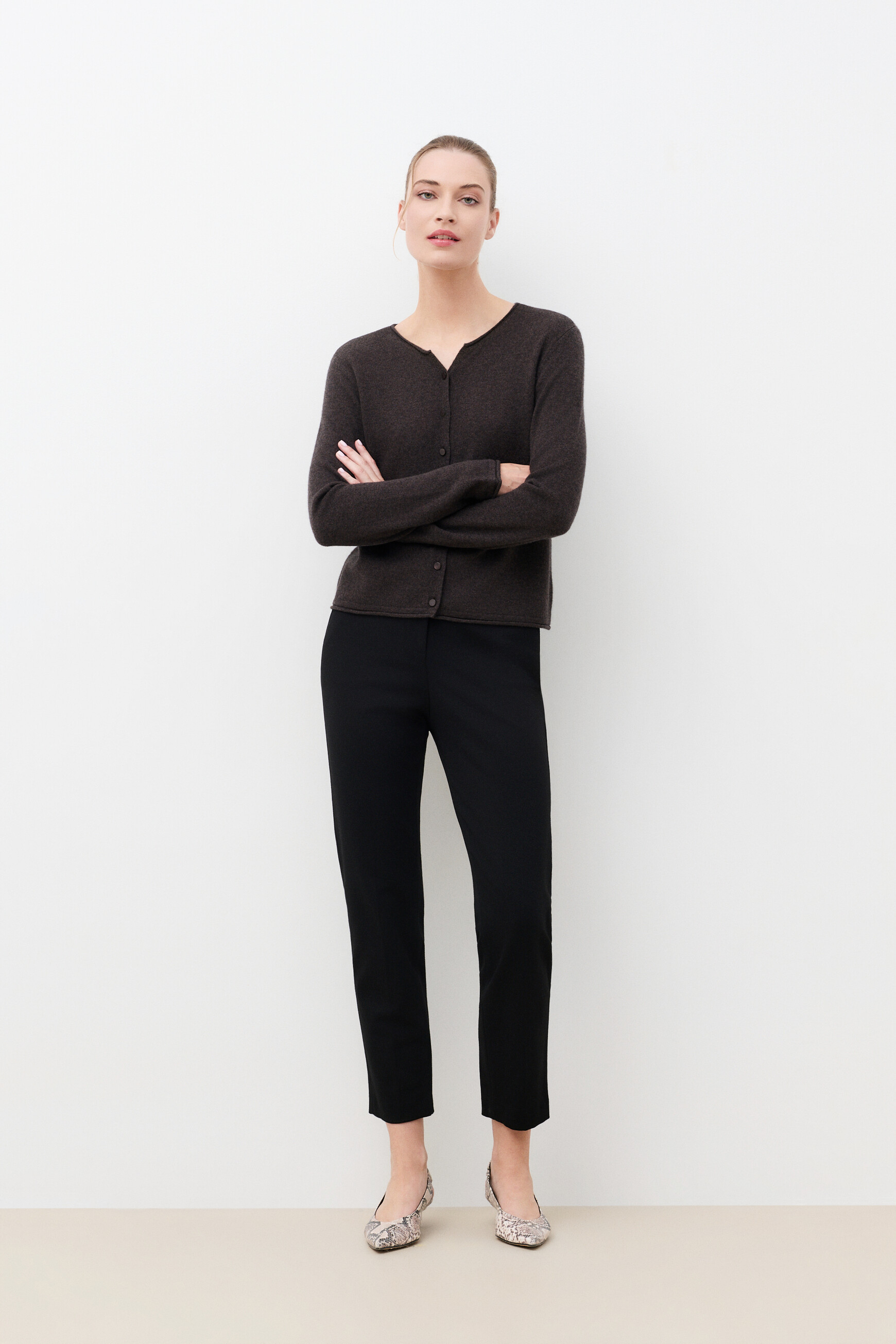 Msally sweater 100% cashmere dark brown woman