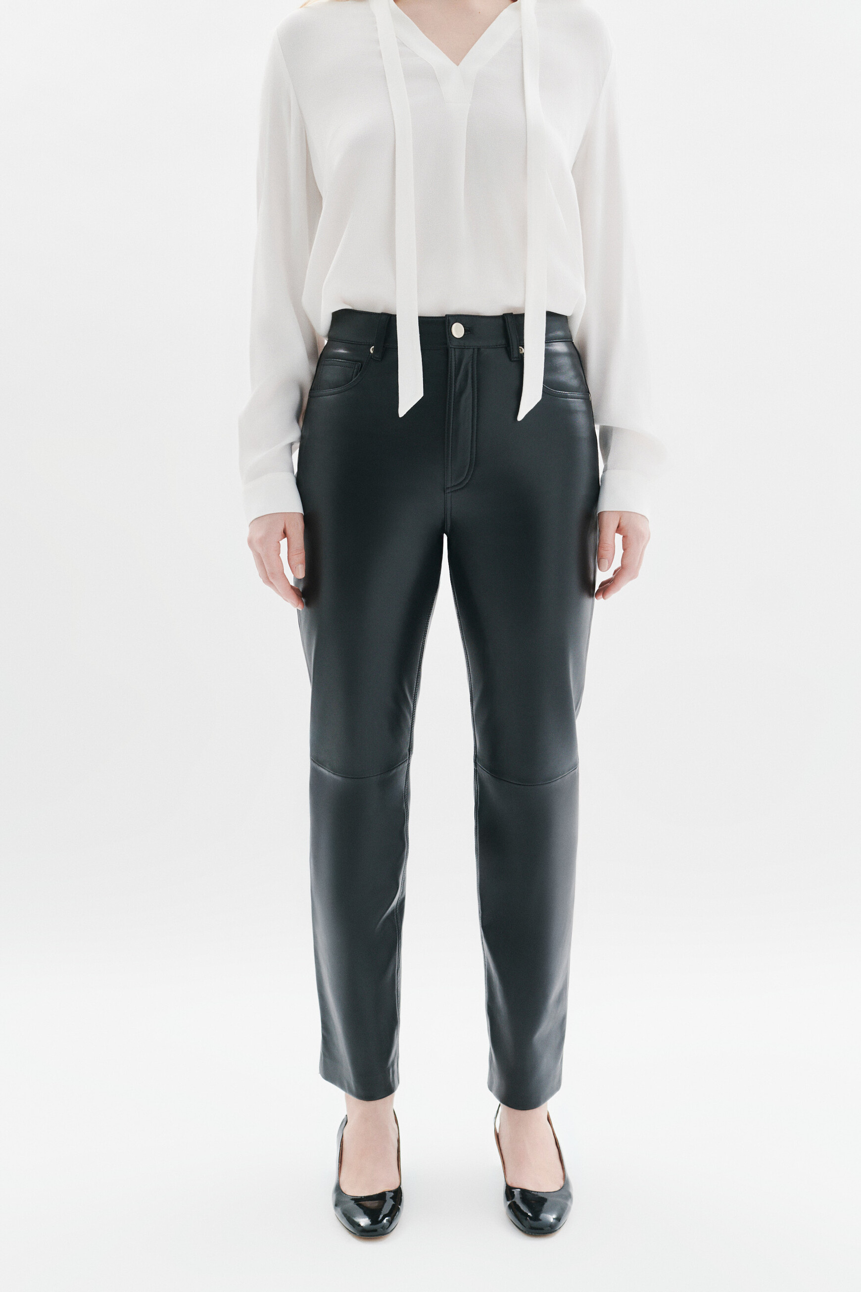 pantalon parmy en cuir noir femme Pantalon Parmy en cuir noir femme