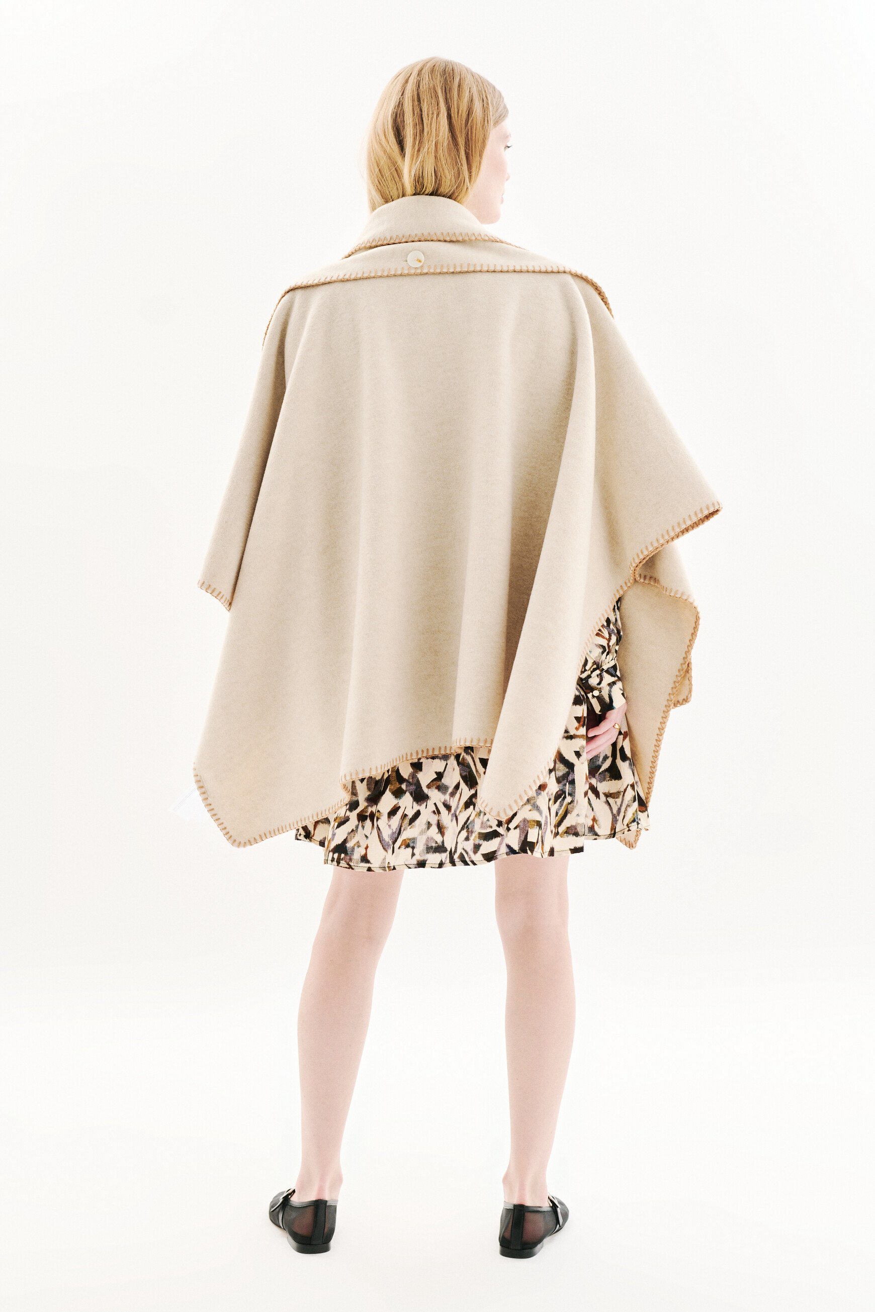 poncho hester creme femme creme vrouw