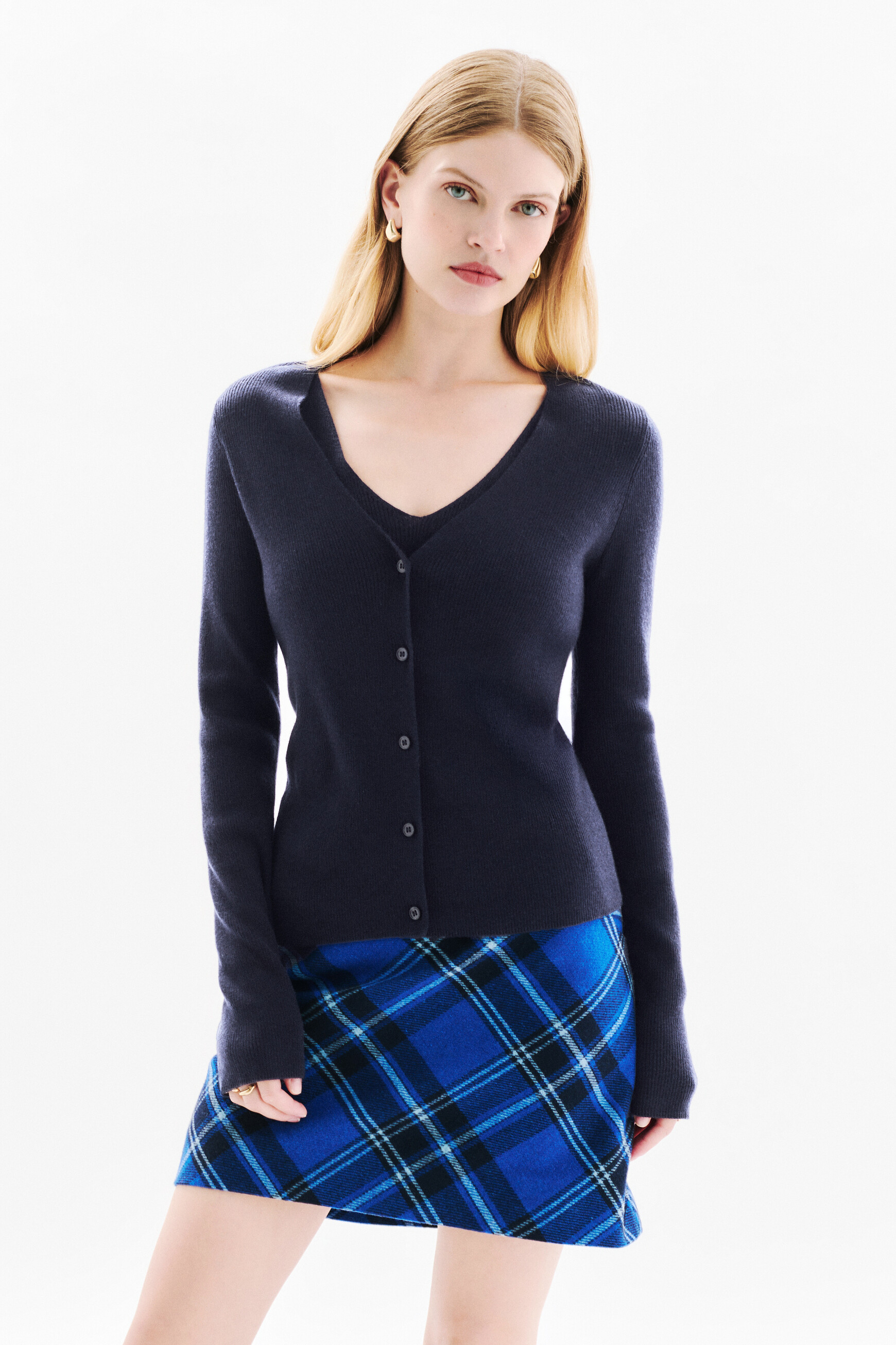 Pull Mwithney bleu marine femme