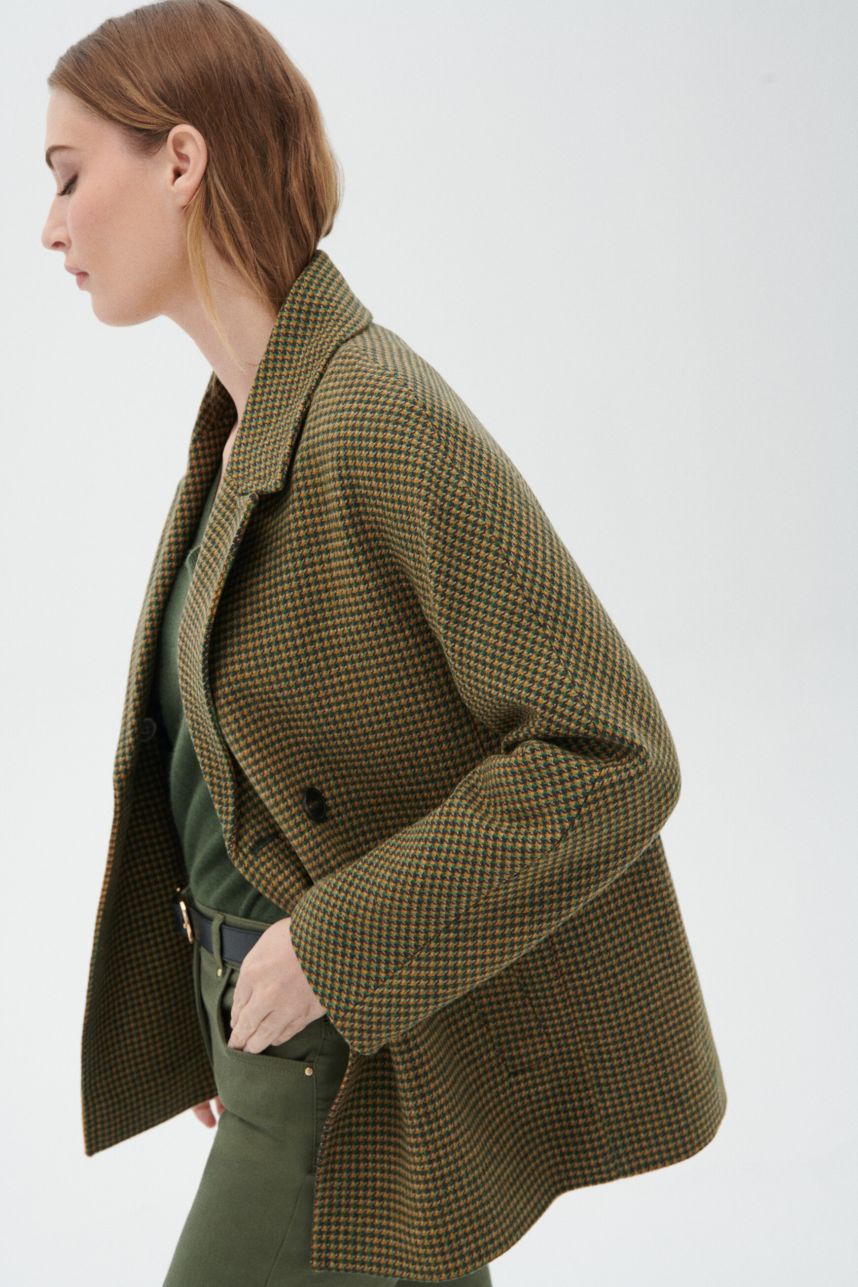 Manteau gianni vert kaki femme