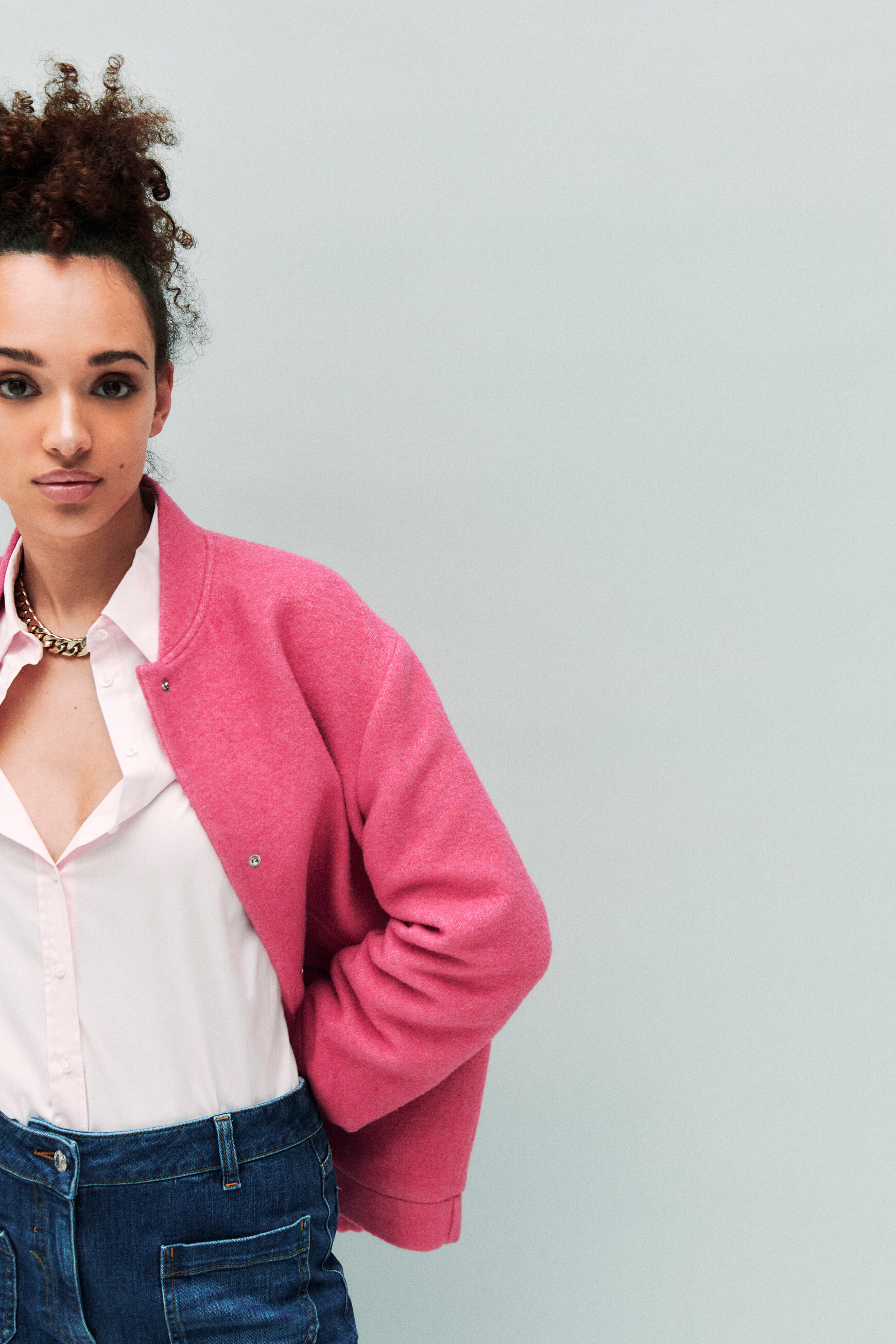 gazelle coat pink woman