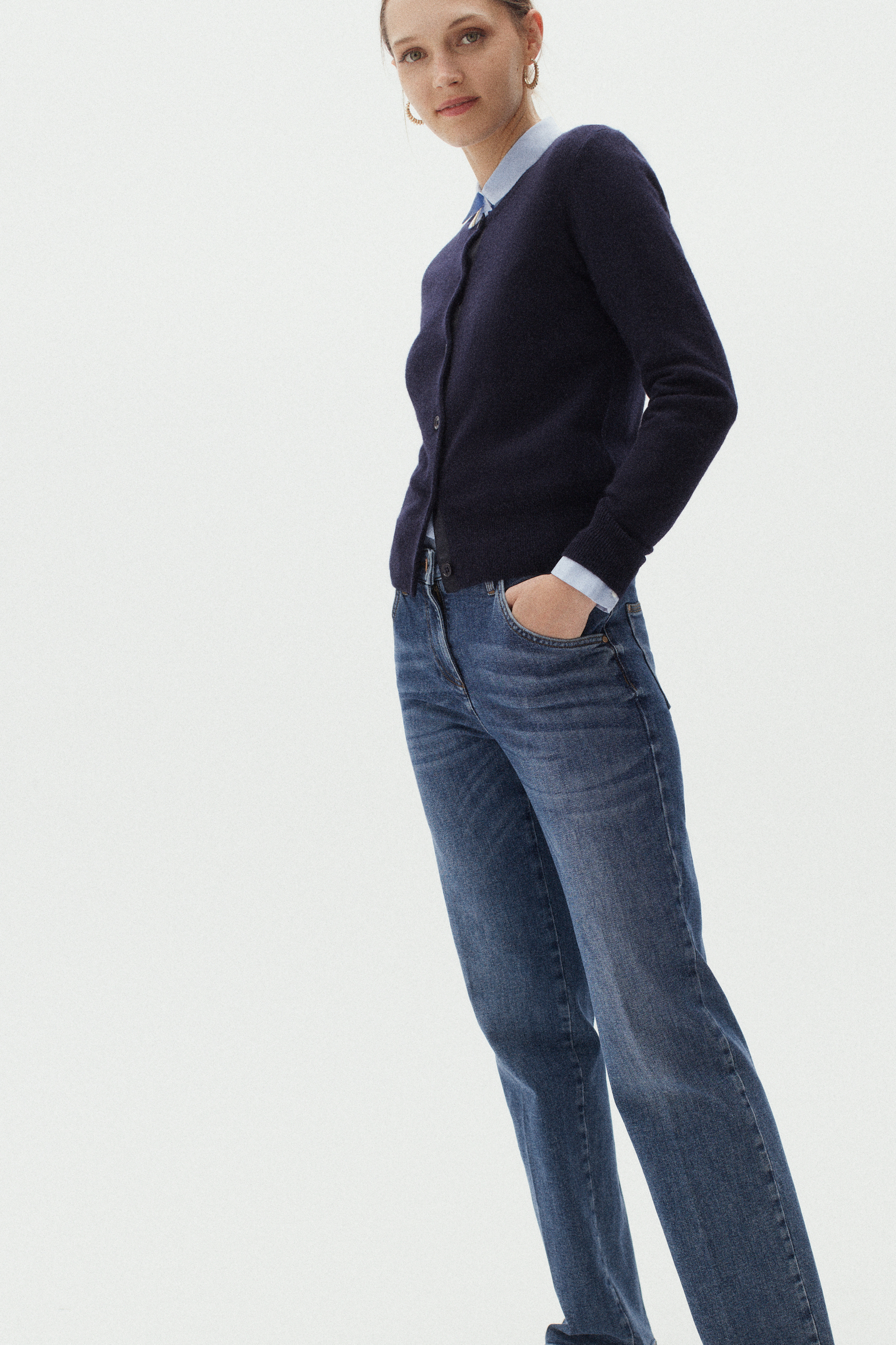 gilet caroline 100 cachemire bleu marine femme gilet caroline 100% cachemire bleu marine femme