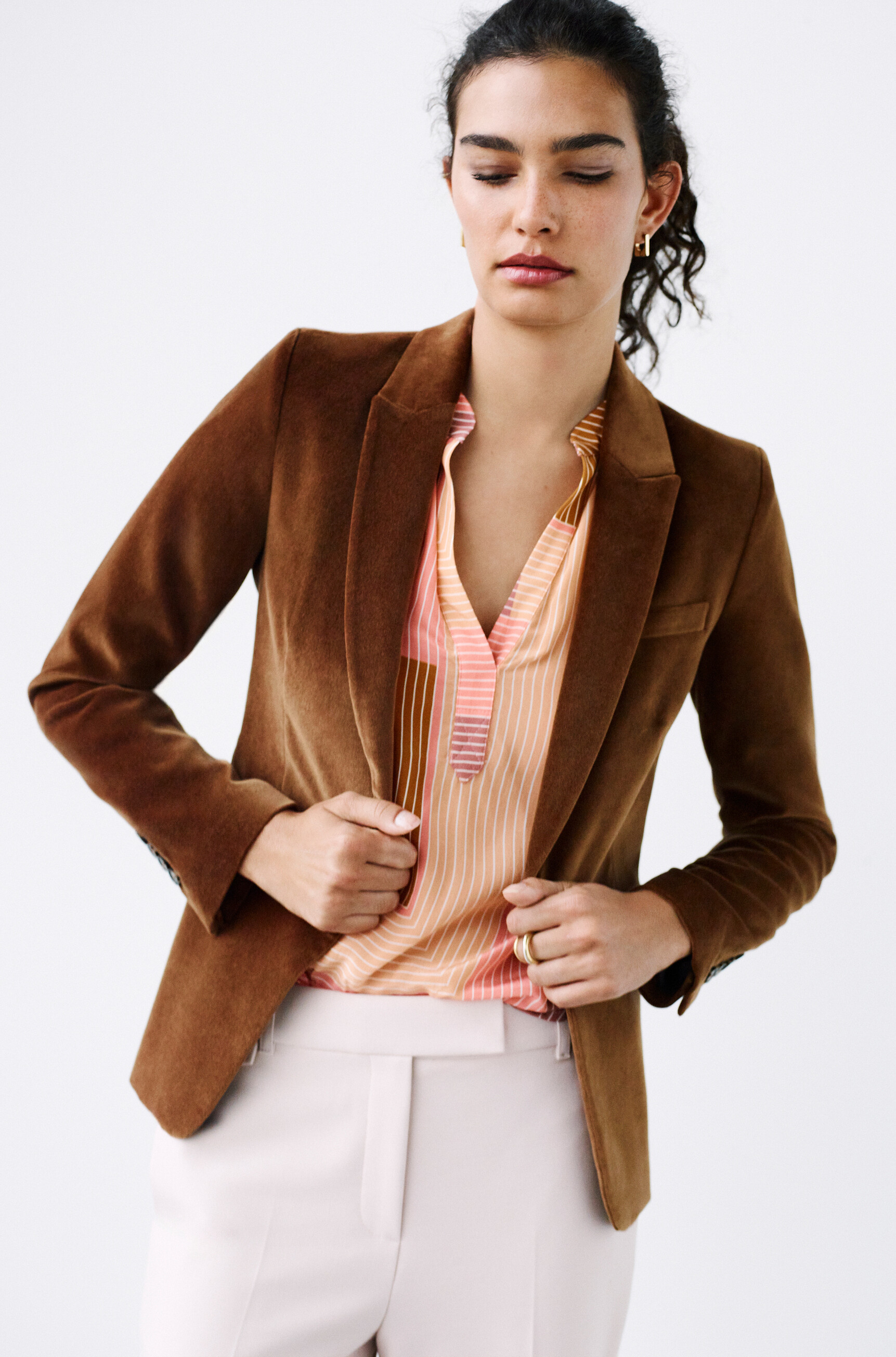 Blazer femme marron hotsell