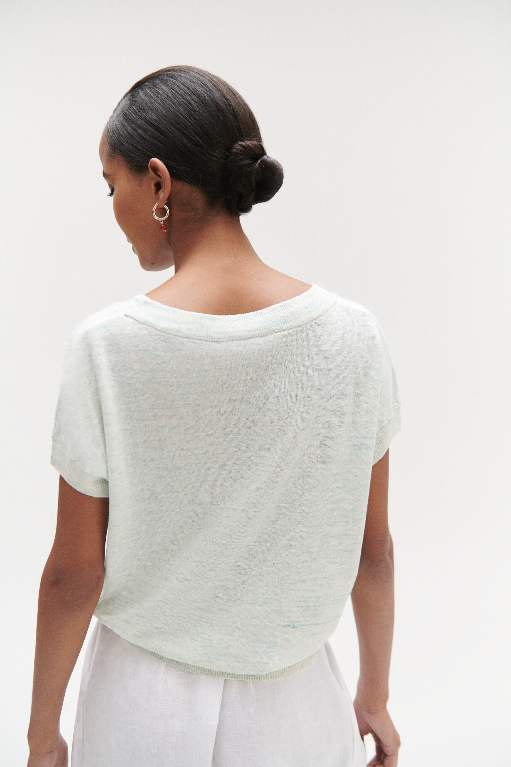 Pull lenny vert menthe femme