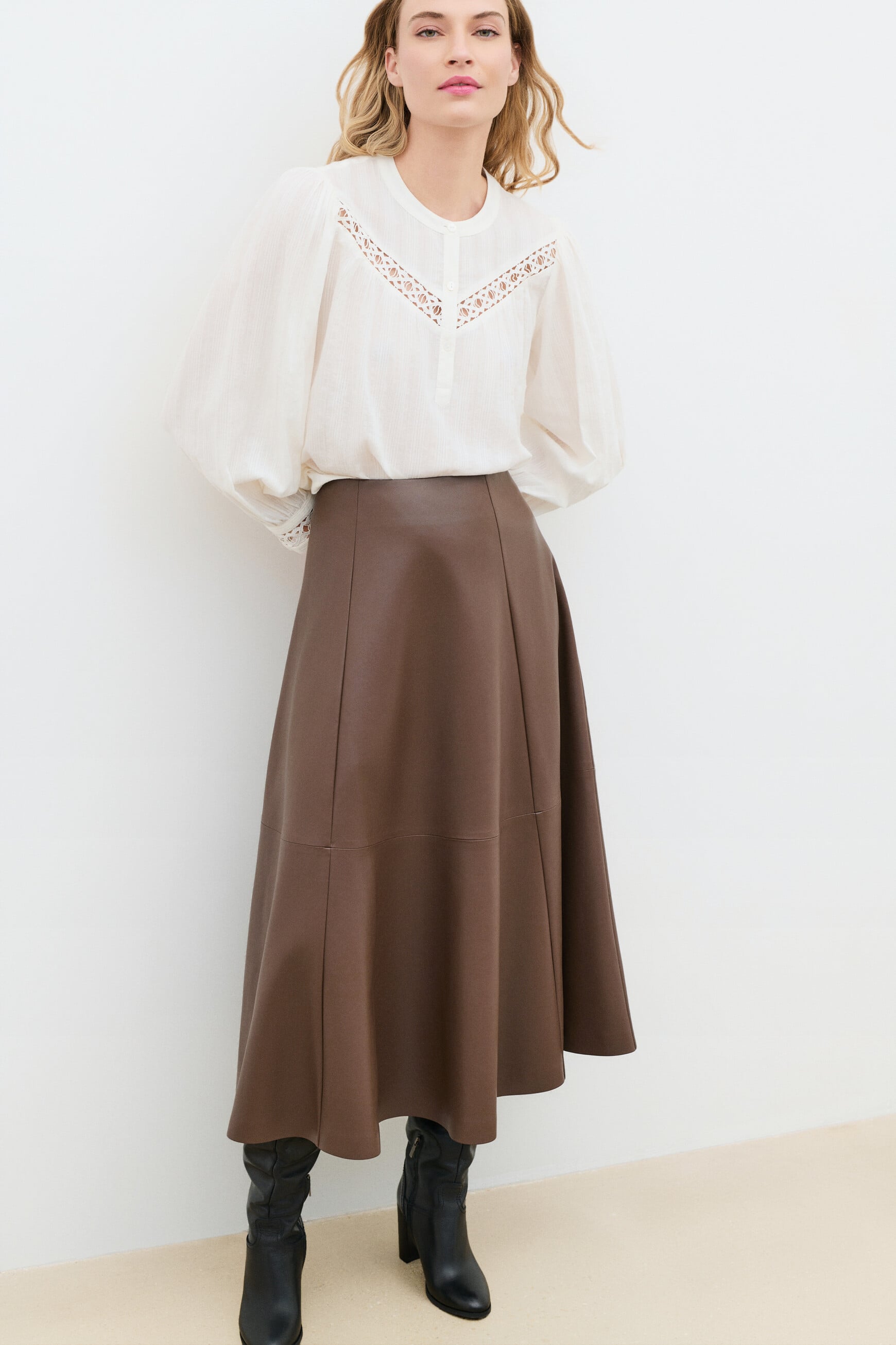 Jupe Jpeyton marron chocolat femme