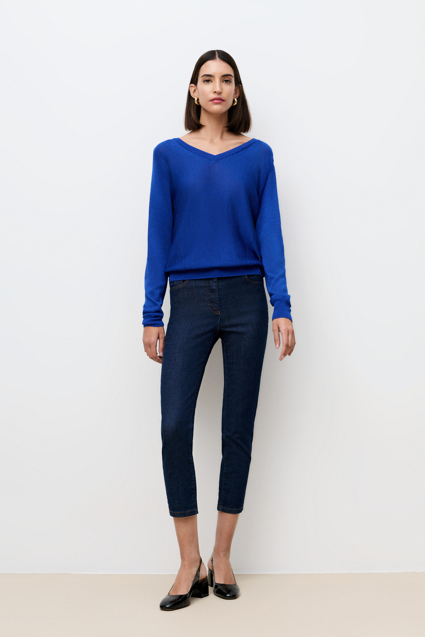 Pull Mcallista bleu electrique femme