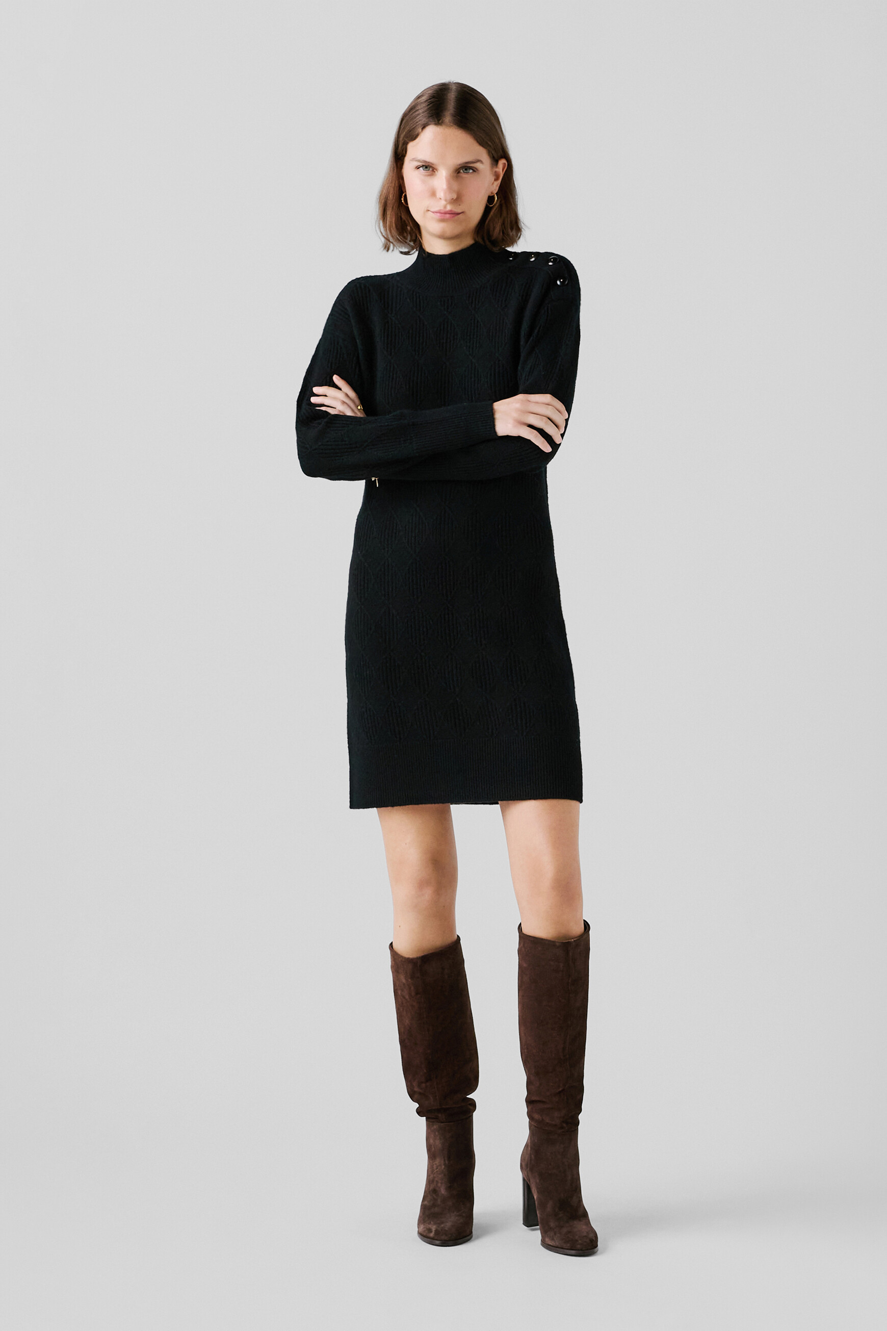 Robe Rmaeva 100 laine noir femme