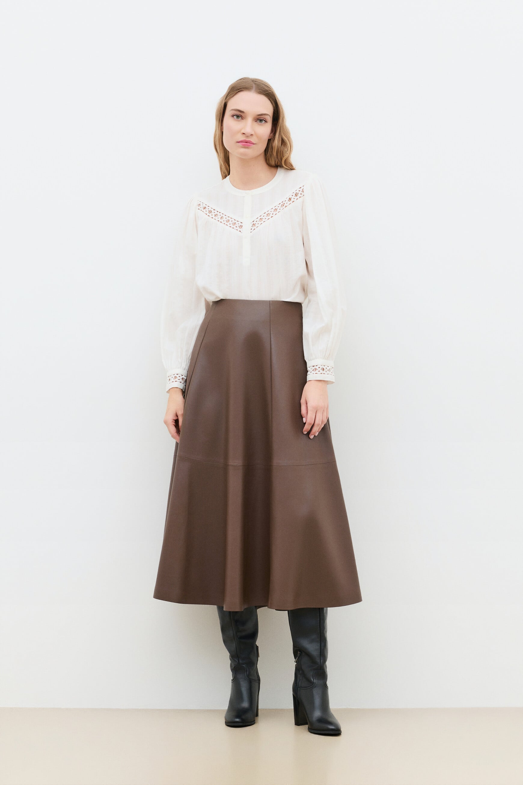 Jupe Jpeyton marron chocolat femme