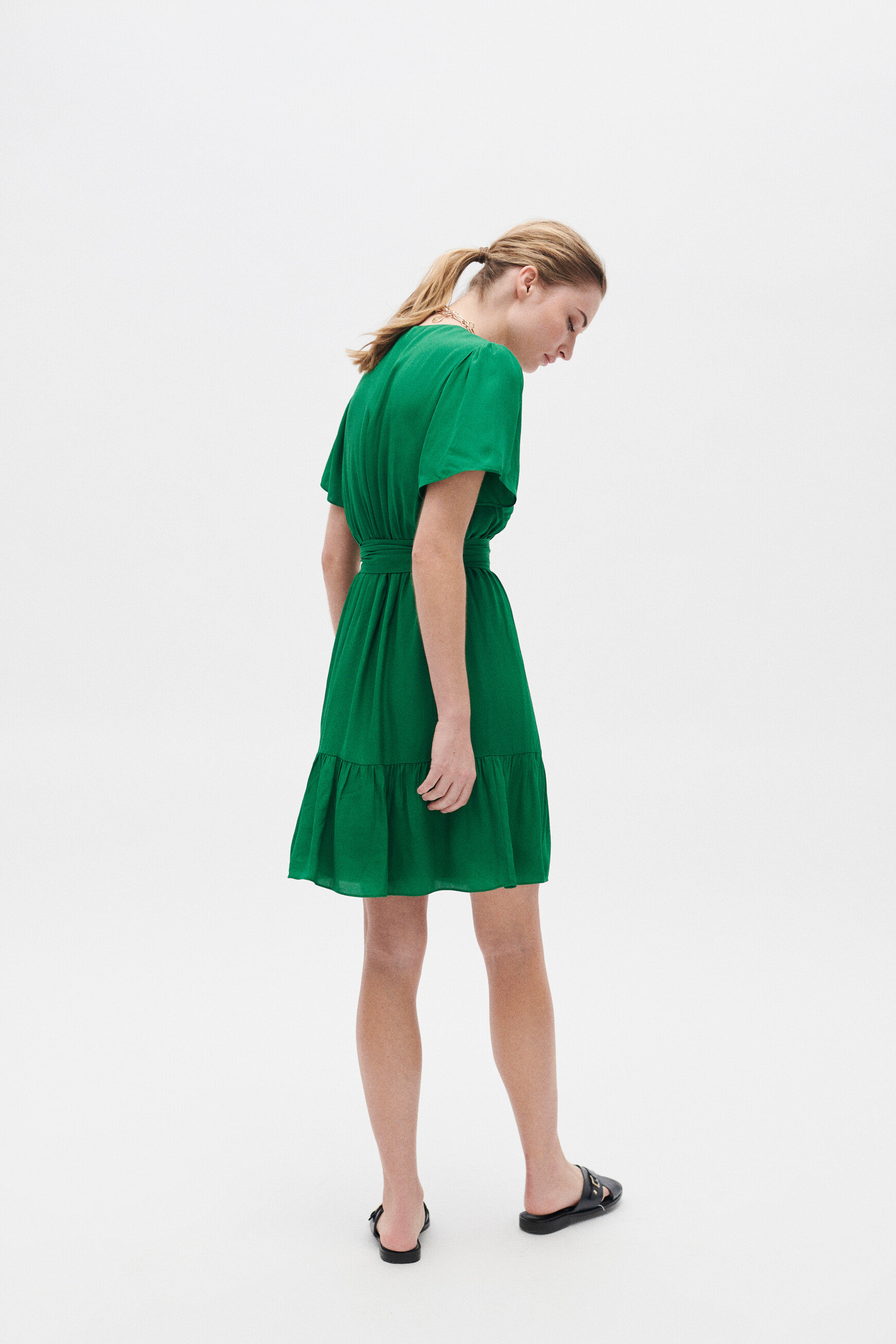 Robe rarielle vert menthe femme
